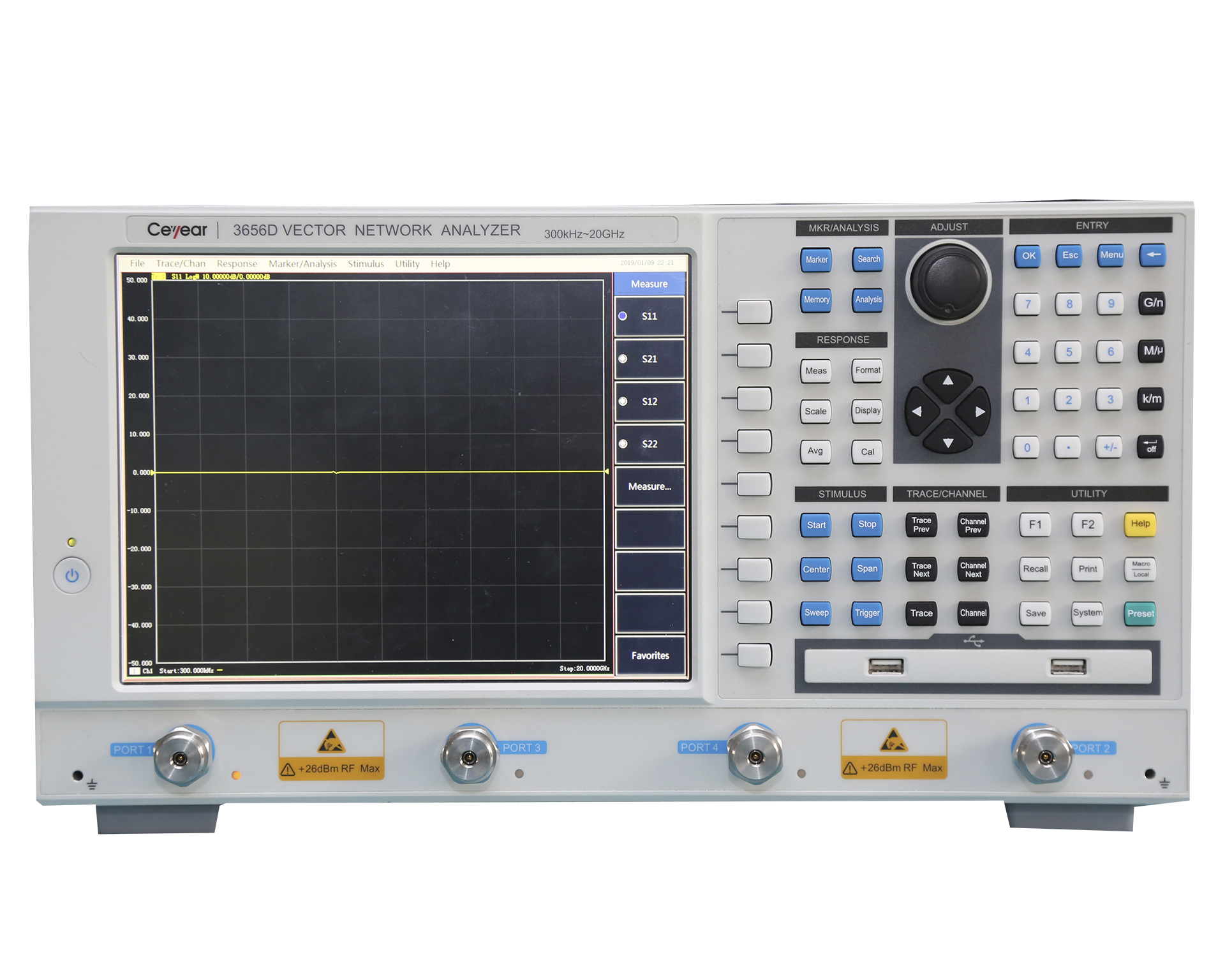 Векторные анализаторы <b>Ceyear серии 3656:</b> 3656A/B/D с диапазоном частот от 100 кГц до 20 ГГц
